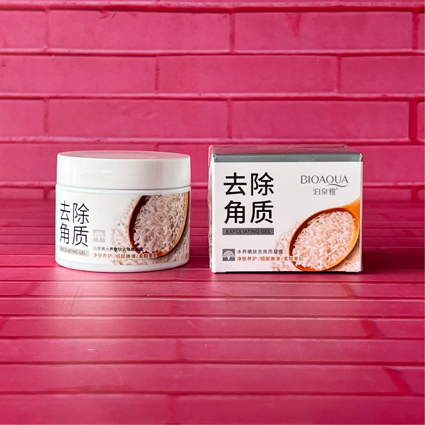 Exfoliante en gel con arroz