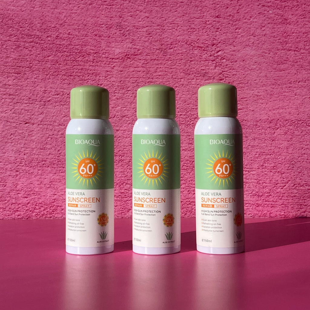 Protector solar en spray 60 FPS con aloe