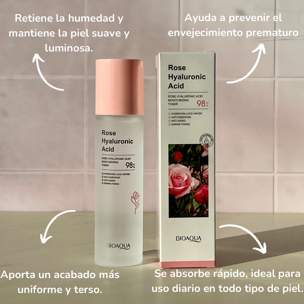 Tónico HA + esencia de rosas bioaqua