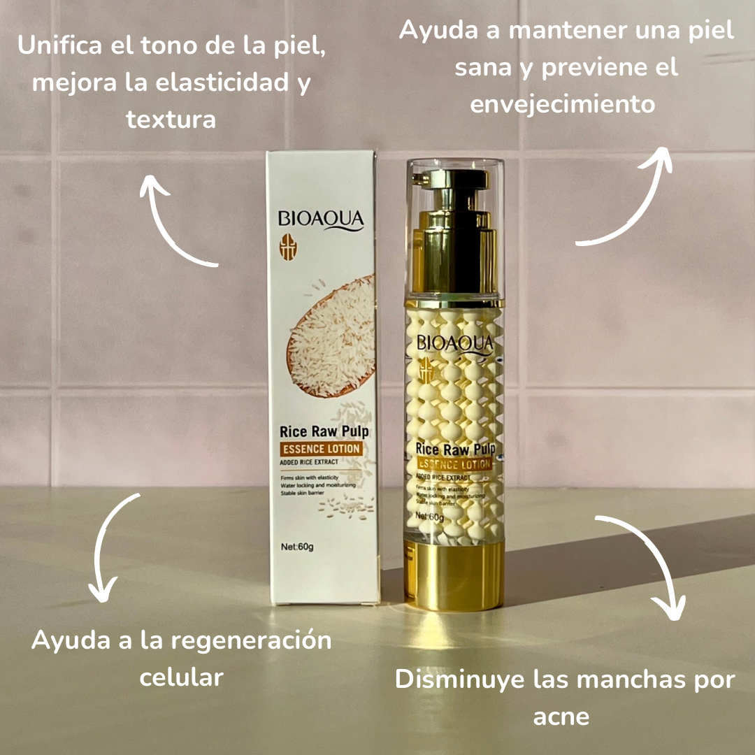 Loción facial con arroz + antioxidante