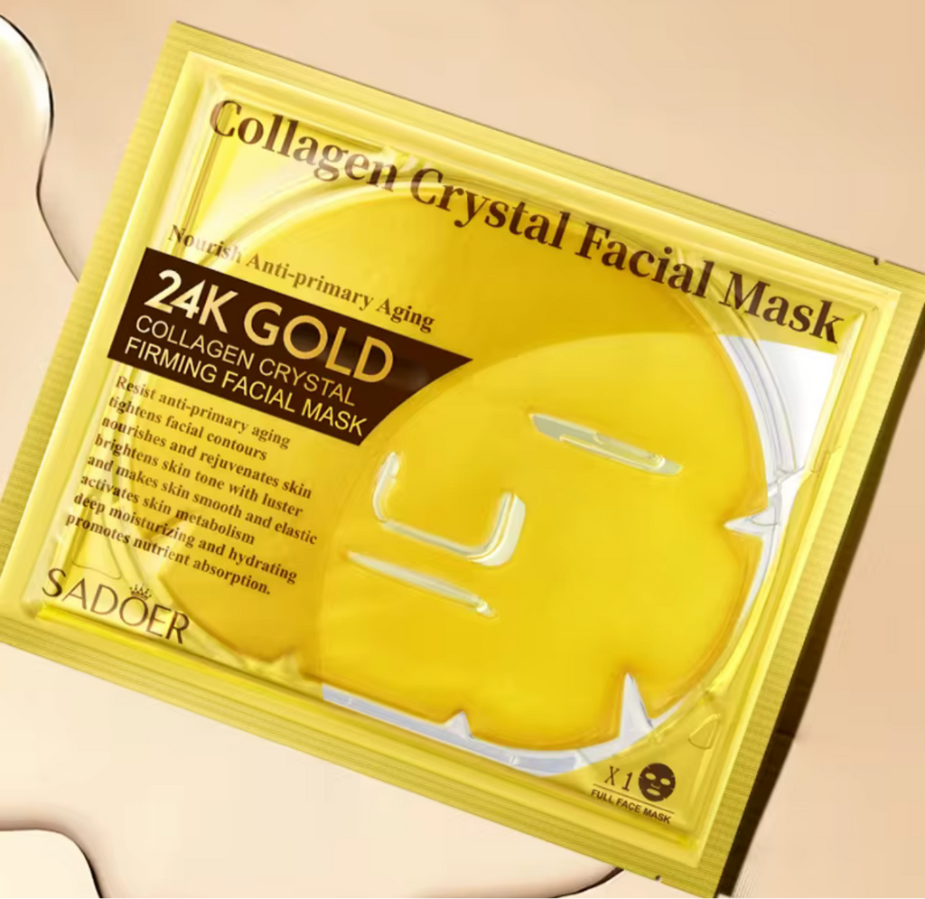 Mascarilla facial de oro 5pz