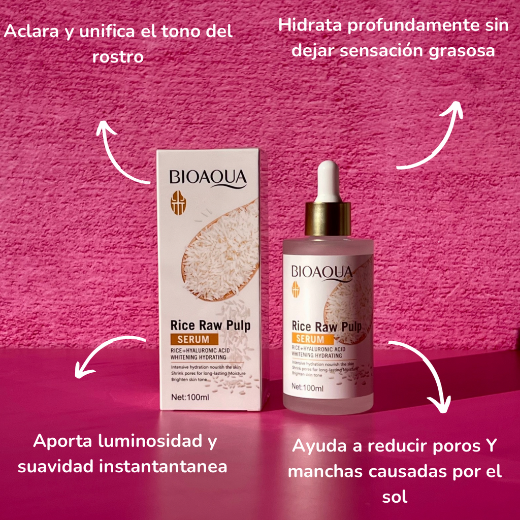 Suero iluminador con extracto de arroz