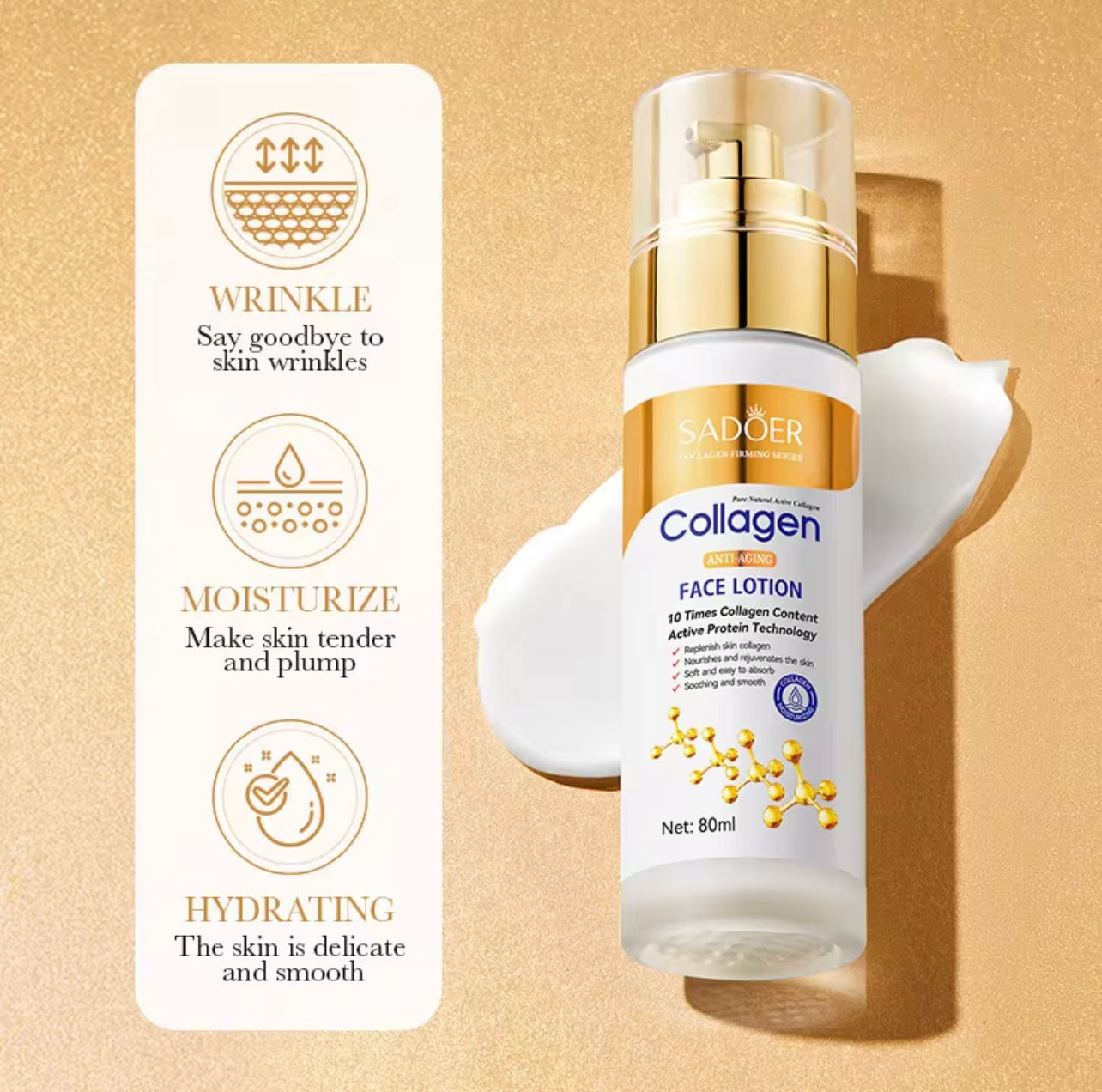 Loción facial antiedad de colágeno Sadoer